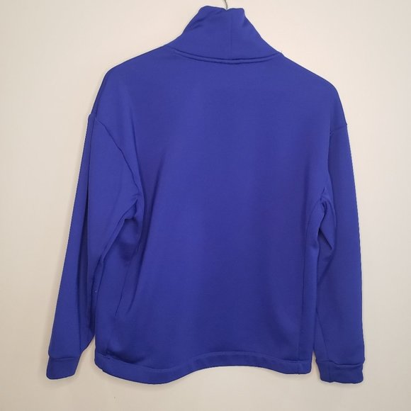 Nike Mockneck Oversize Pullover Sweater Side Zipper Size Small Blue - Picture 4 of 16